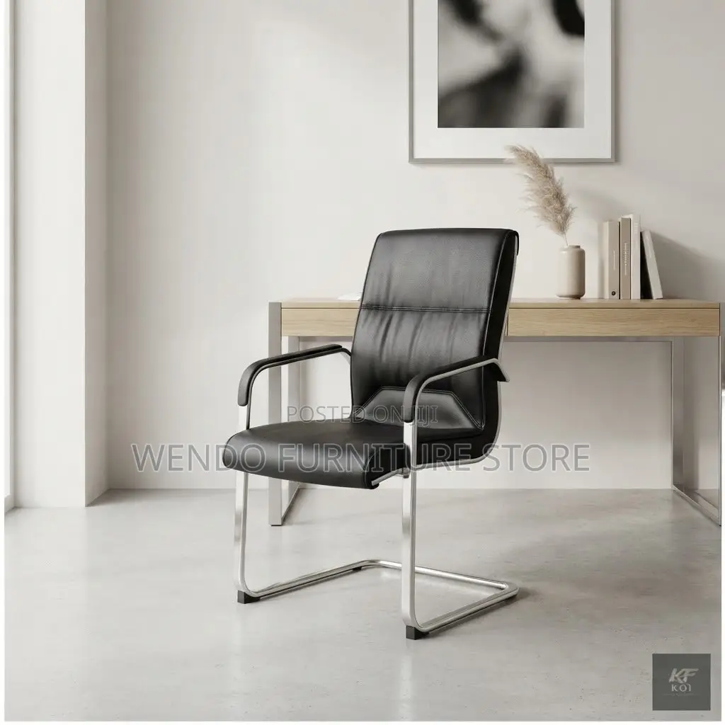Office Chairs; Sledd Based Black Visitors Office Executive Modern Seat