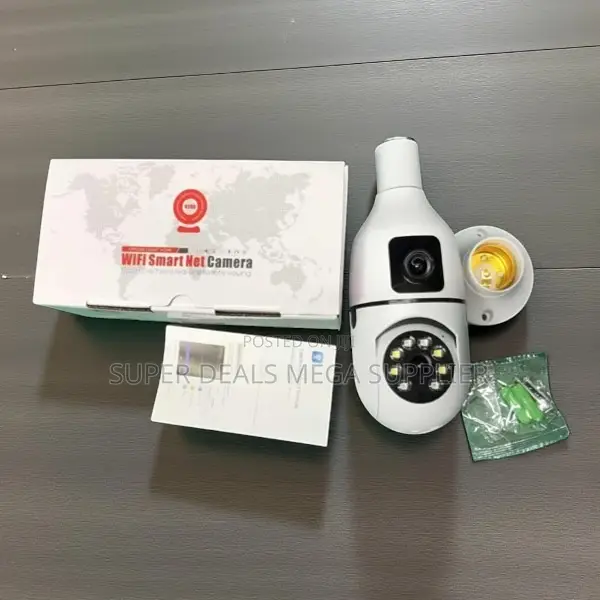 Smart Two Way Audio Security Dual Lens PTZ WiFi Bulb Camera