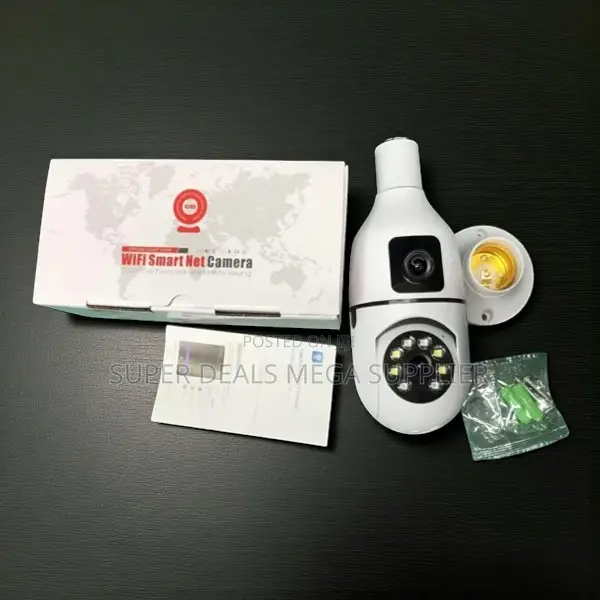 Smart Motion Alert Security Dual Lens PTZ WiFi Bulb Camera