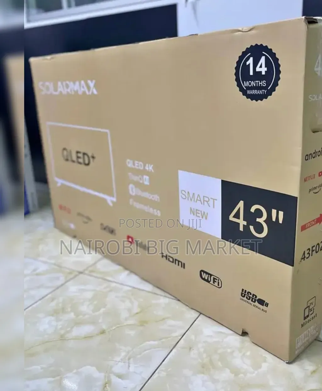 14months Warranty Solarmax 43 Inch Android TV