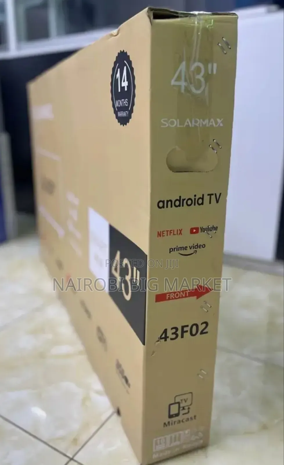 14months Warranty Solarmax 43 Inch Android TV
