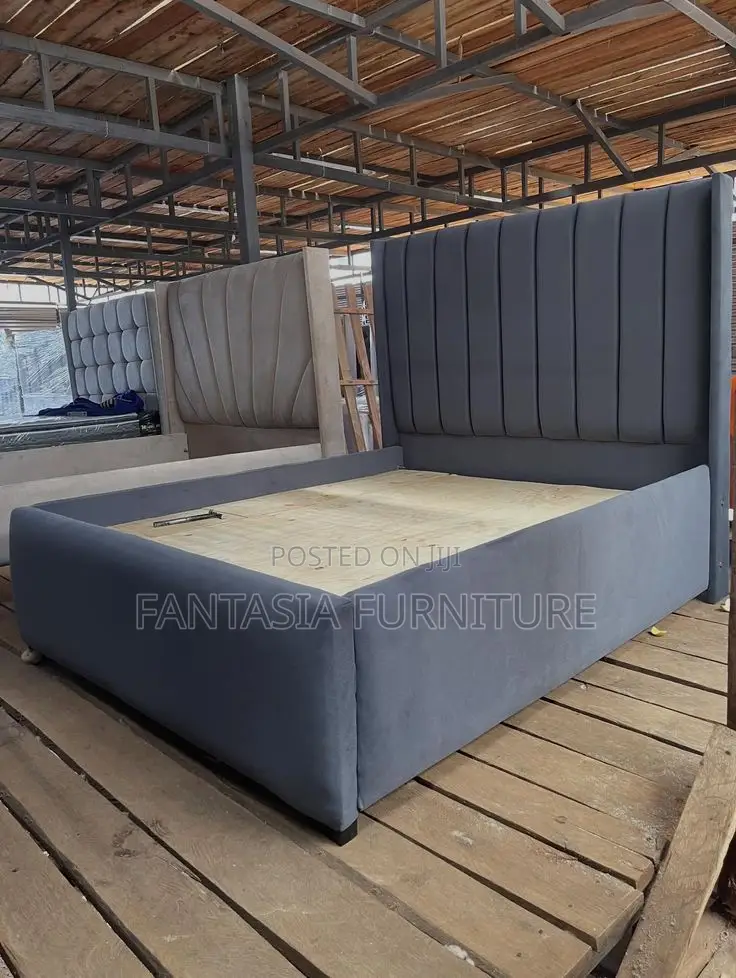 5x6 Slate Grey Panel Chester Bed: Pay on Delivery