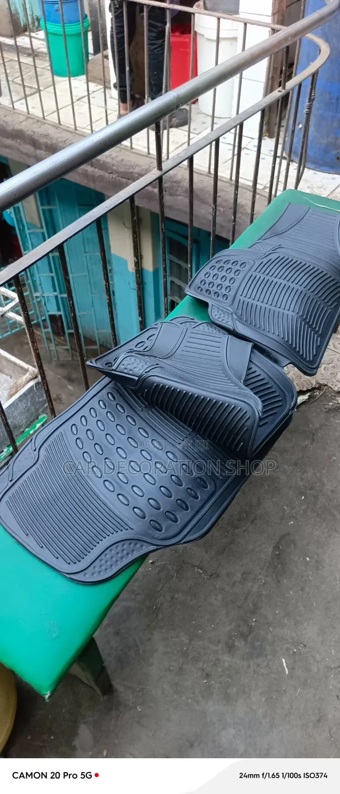7 Heavy Seater Heavy Duty Rubber Floor Mats With Linear Ridges