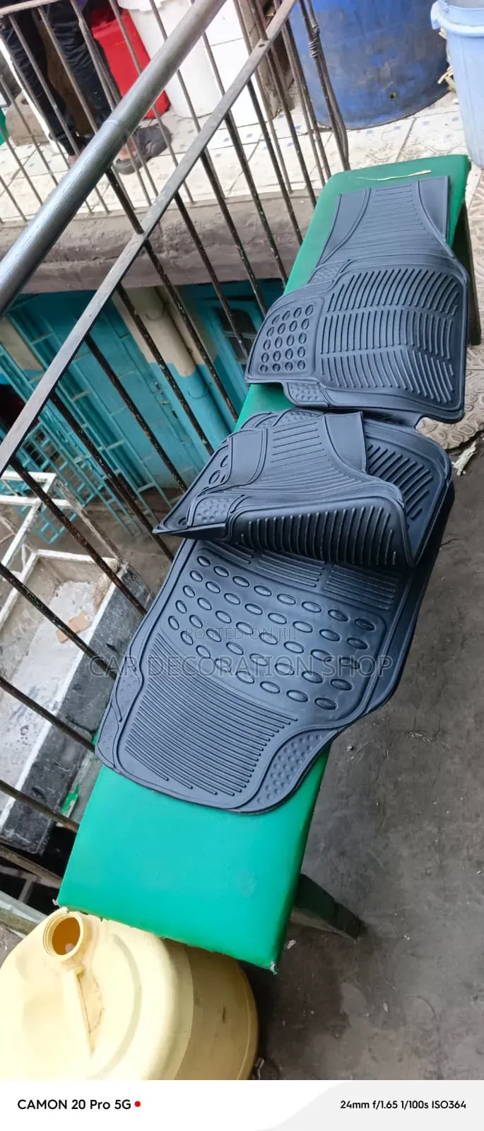 7 Heavy Seater Heavy Duty Rubber Floor Mats With Linear Ridges