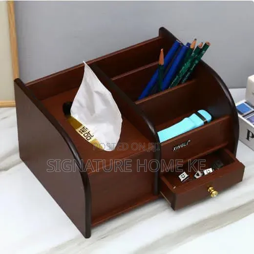Multifunctional Wooden Desk Organizer