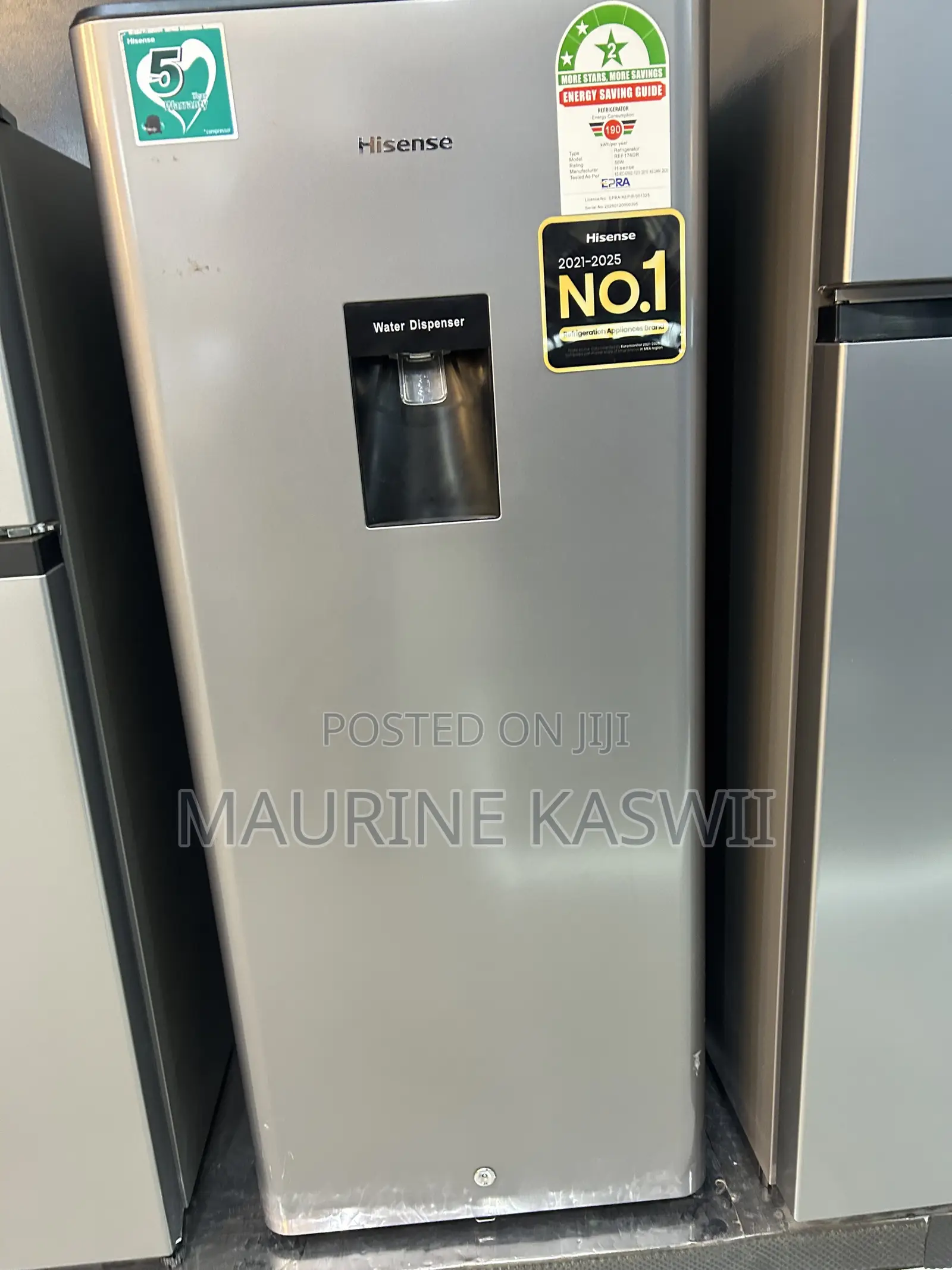 Hisense 176l Single Door With Water Dispenser Door -Ref176dr