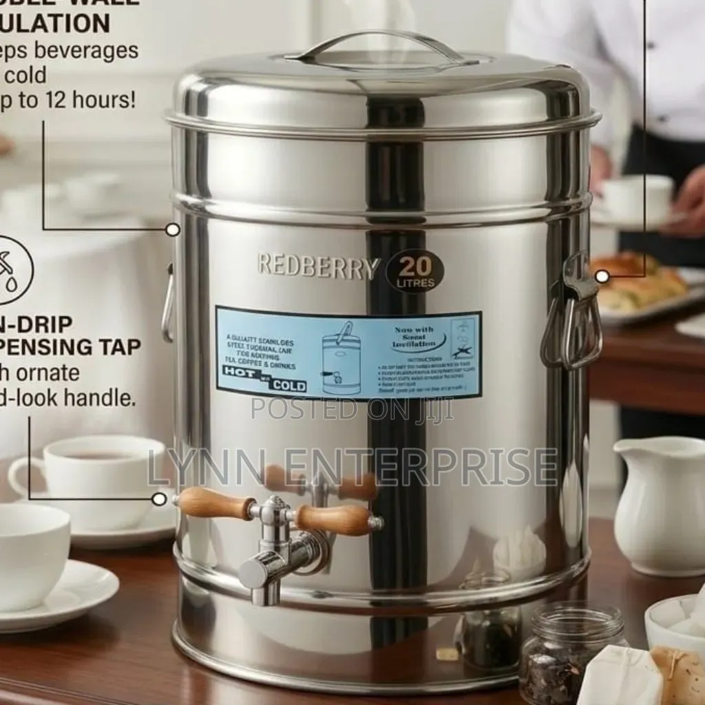 Redberry Premium Range 
Stainless Steel Insulated Tea Urn 20 Litres