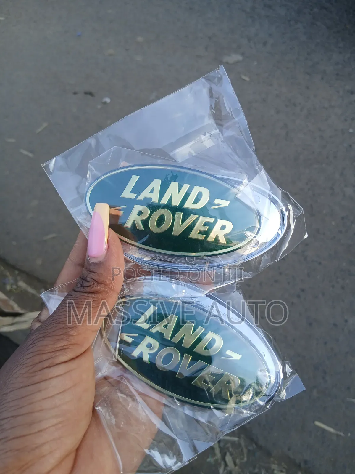 Green Background Oval Land Rover Logo/ Land Rover Logo