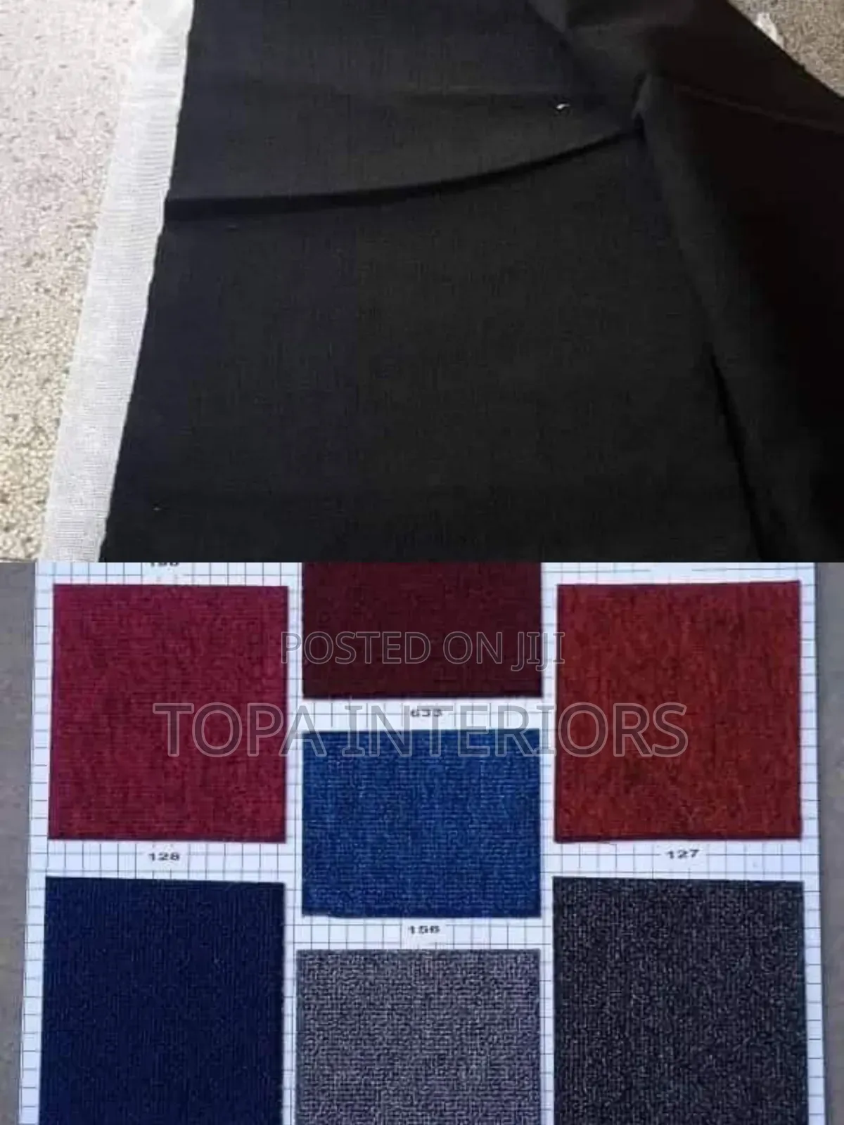 4mm Thick Delta Black Wall to Wall Carpets for Office and Events