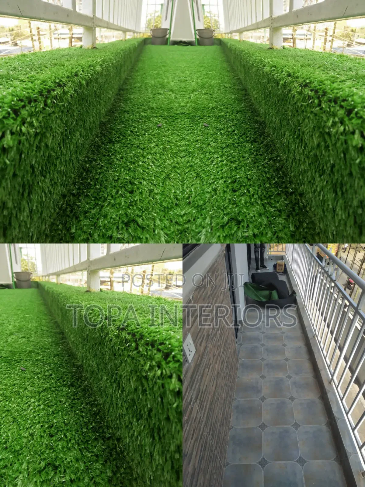 Short Grass 10mm Thick Artificial Balcony Garden Grass Carpets