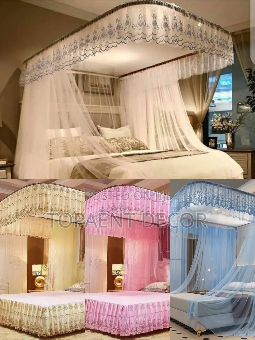Strong 2 Stands Bed Mosquito Nets