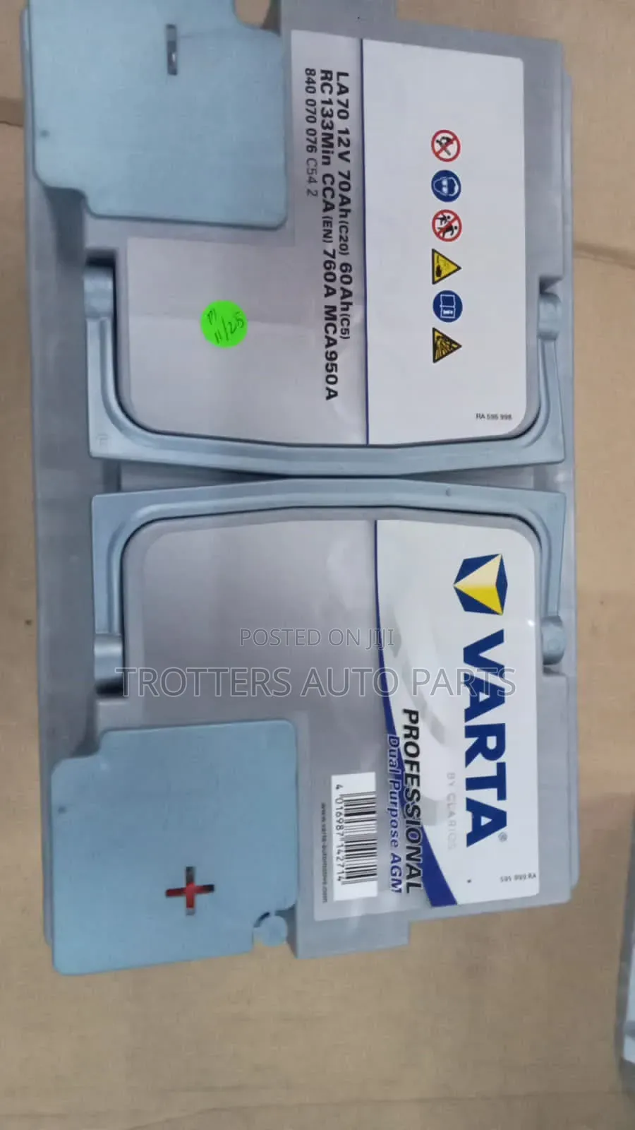 Trotters Auto Parts-Varta Din70 AGM