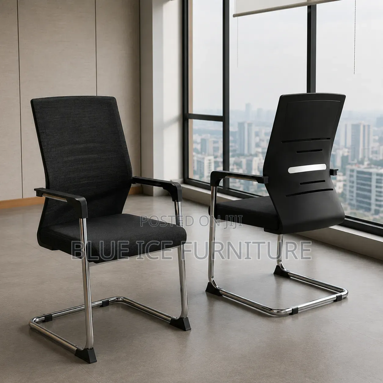 Black Mesh Conference & Reception Chair