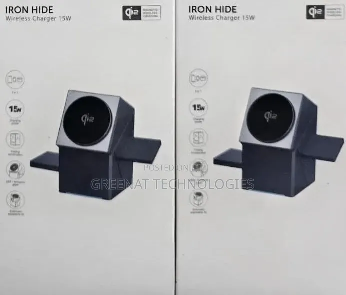 R22 IRON HIDE 3 in 1 Wireless Charger 15W Qi2 Magnetic Aluminum Alloy