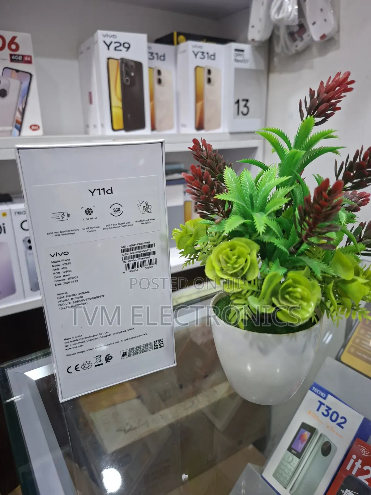 New Vivo Y11d 128 GB Black