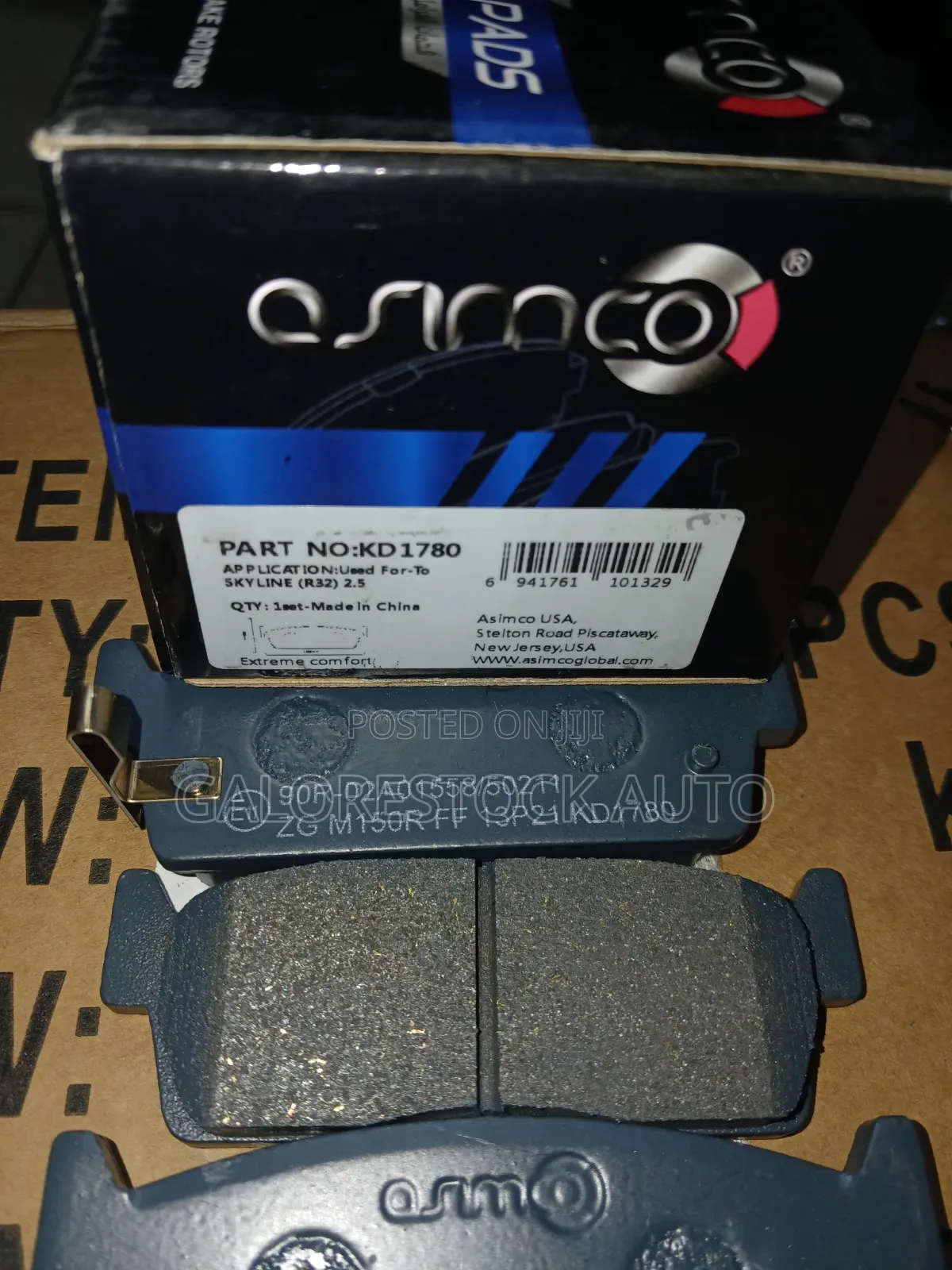 ASIMCO KD1780 Rear Brake Pads — Nissan Skyline R32 2.5L.