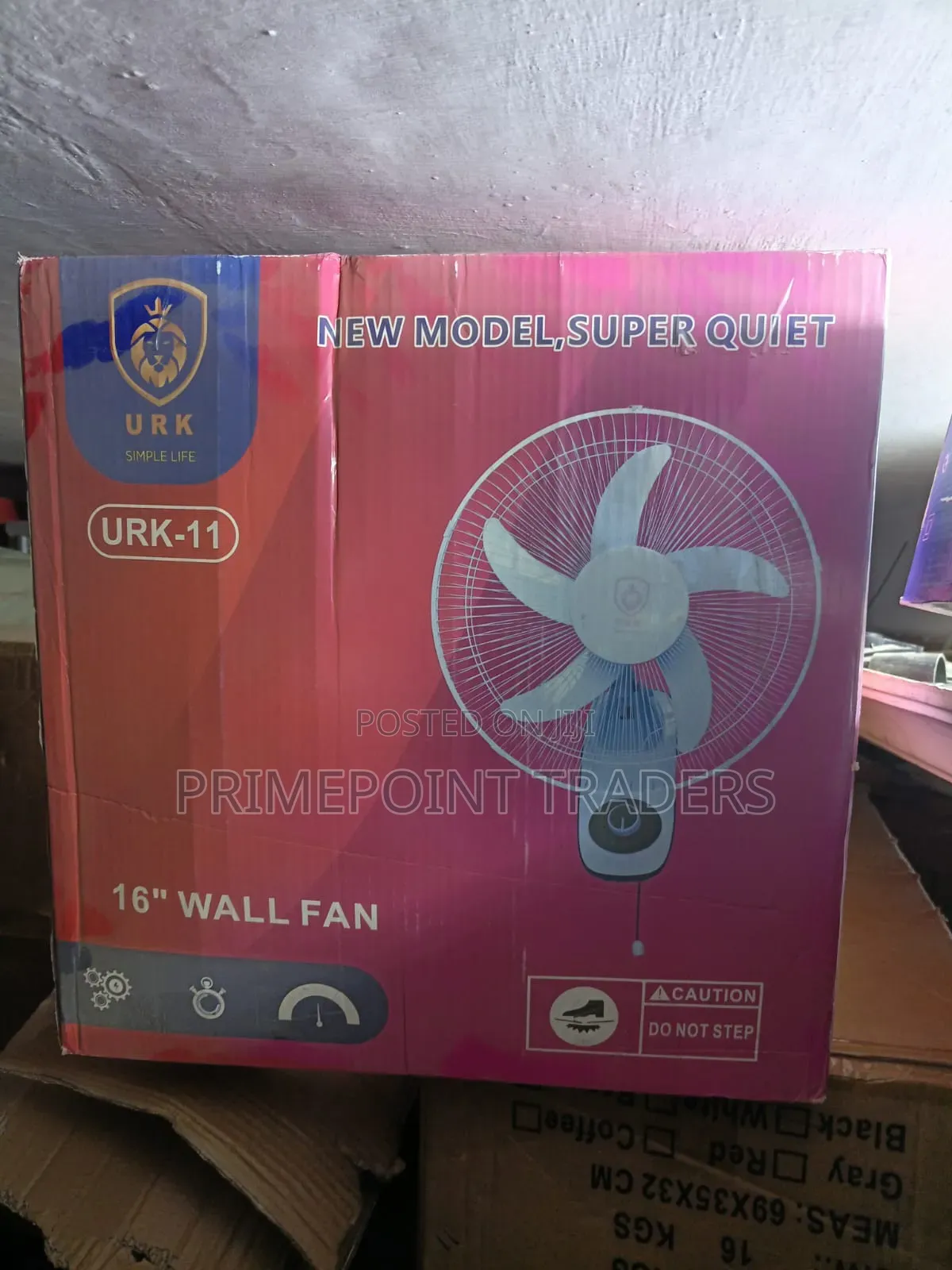 URK 16-Inch Heavy-Duty Wall Fan