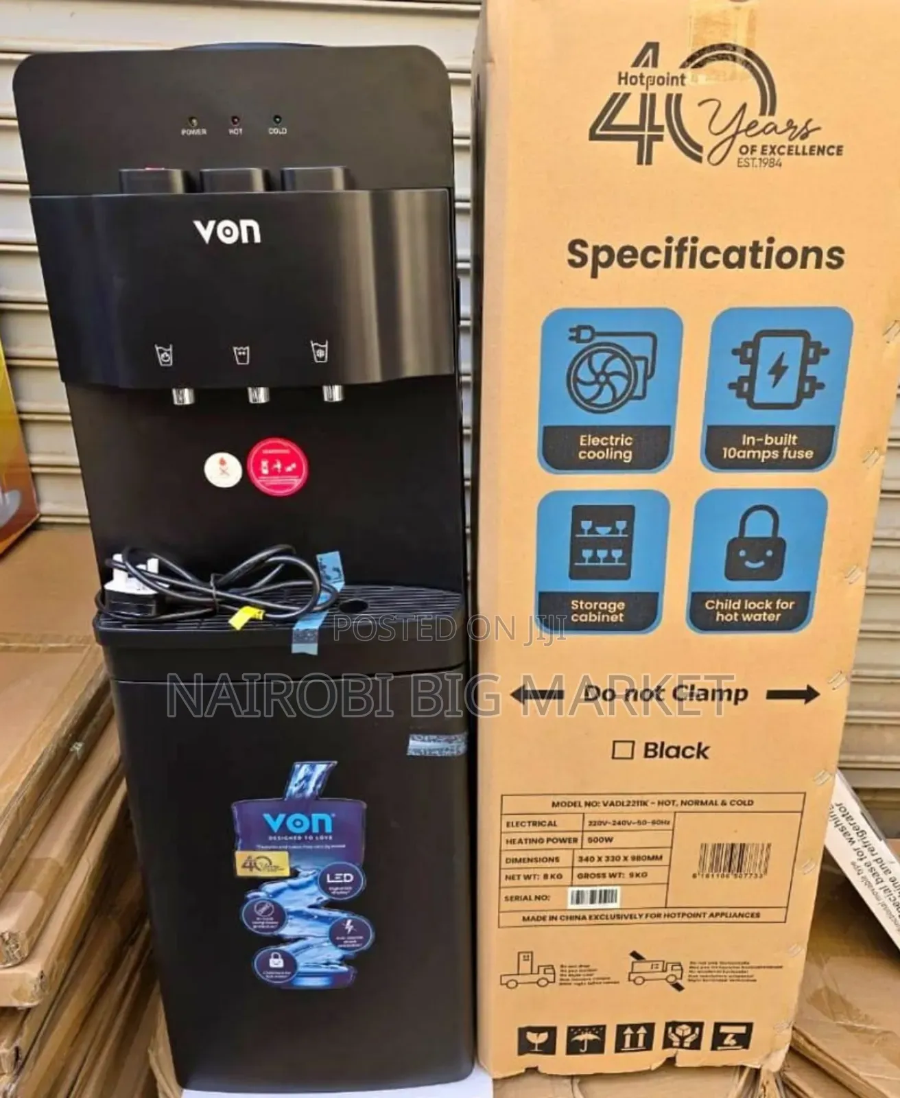 Von 3 Taps Water Dispenser