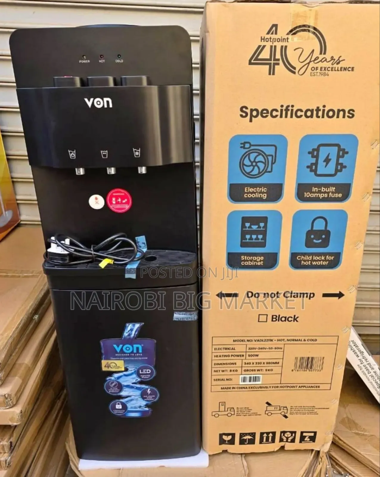 Von 3 Taps Water Dispenser