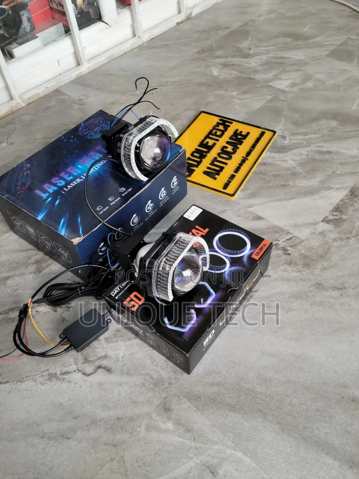 Bi LED Headlight Projectors 2.5" With 5D Rings