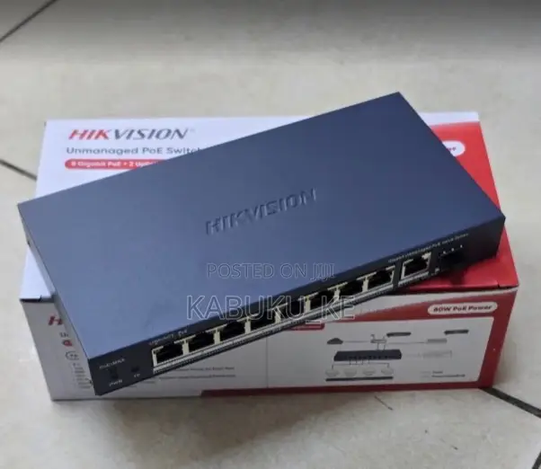 Brand New Hikvision 8 Port POE Gigabit Switch DS-3EO510P-E/M