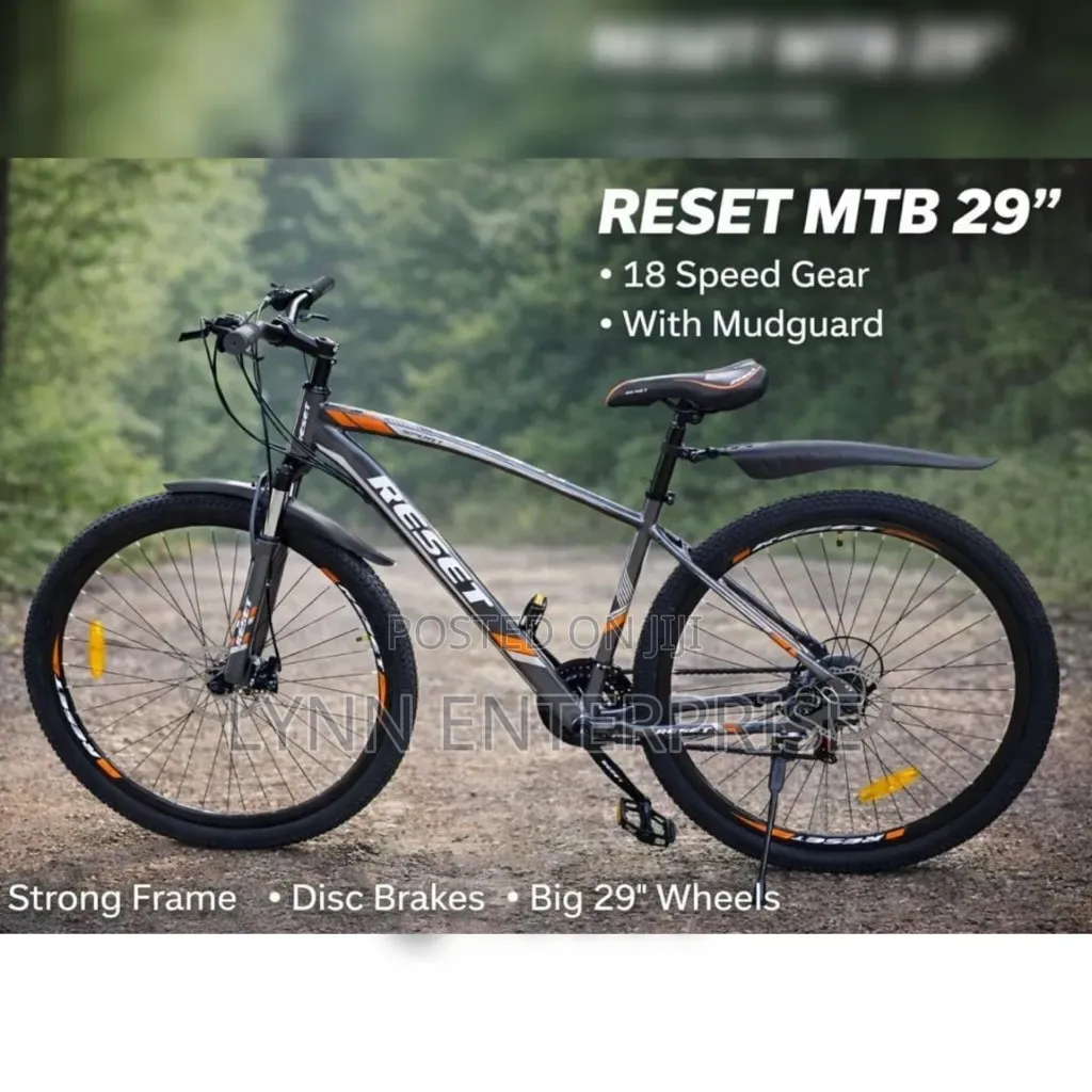 Reset MTB With Gear Speed 18,mudguard and Disc Break Size 29 Bicycle