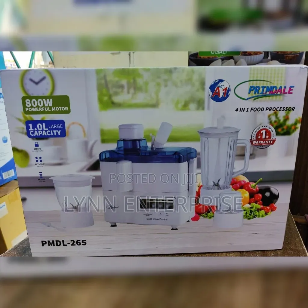 Primdale 4in1 Food Processor Juicer,Blender, Grinder and Chopper