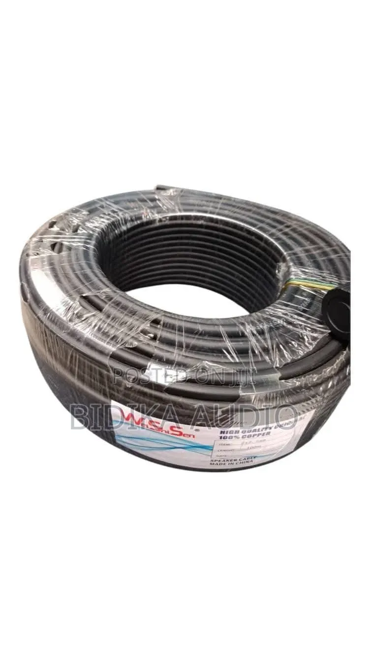 WeShiSen 100-Meter High-Quality 100% Pure Copper Speaker Cable Roll