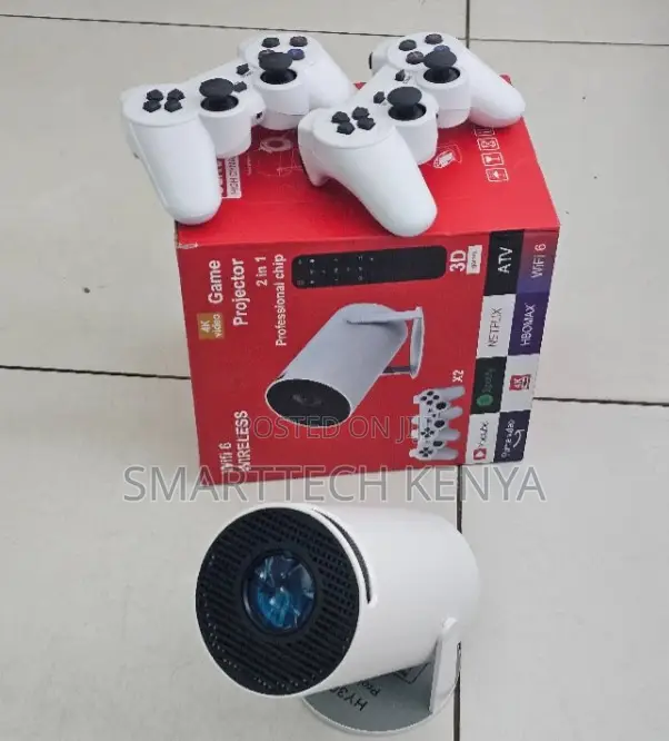 HY300 Smart Game Projector With Wireless Game Consoles and WiFi 6