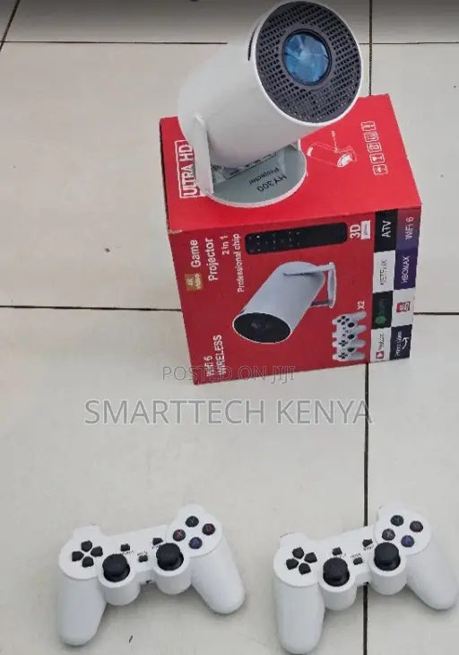 HY300 Android Gaming Projector With Dual Wireless Controllers