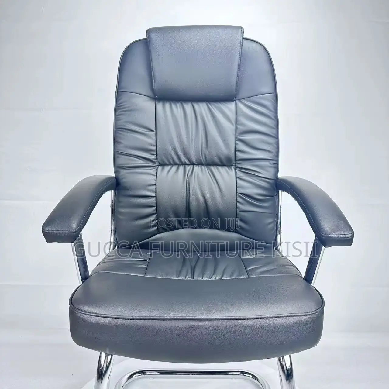 Office Chair; Leather Executive Visitor's Office Seat