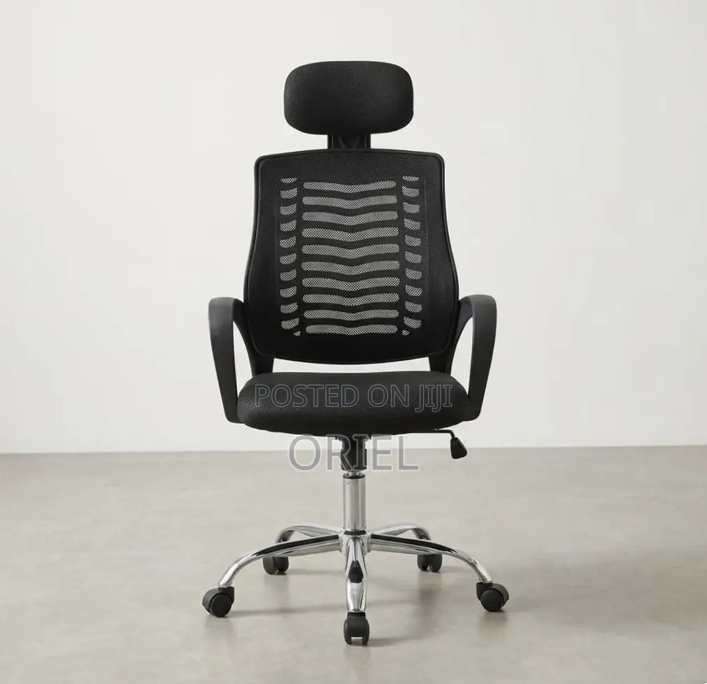 Office Chair : Swivel Mesh Chair With Headrest