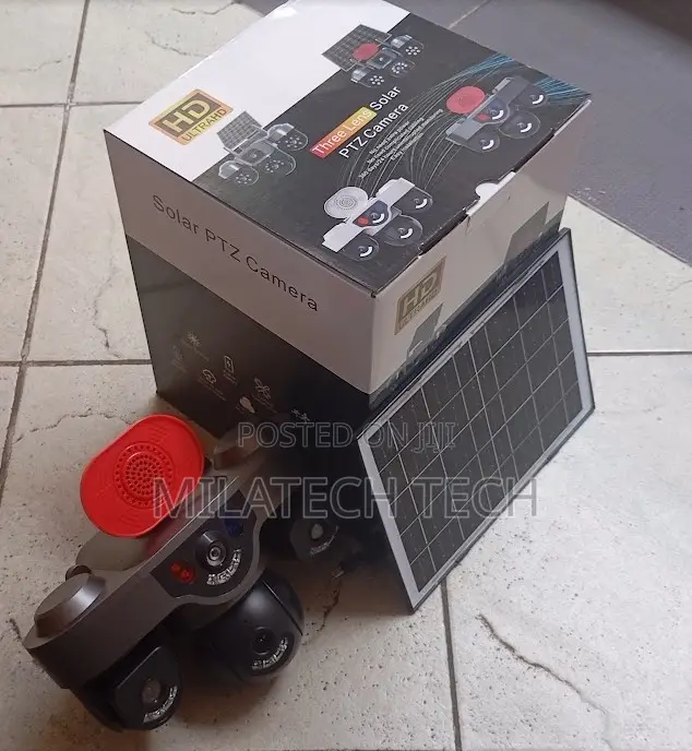 4G Solar Camera With Triple Lens, Siren & Motion Detection