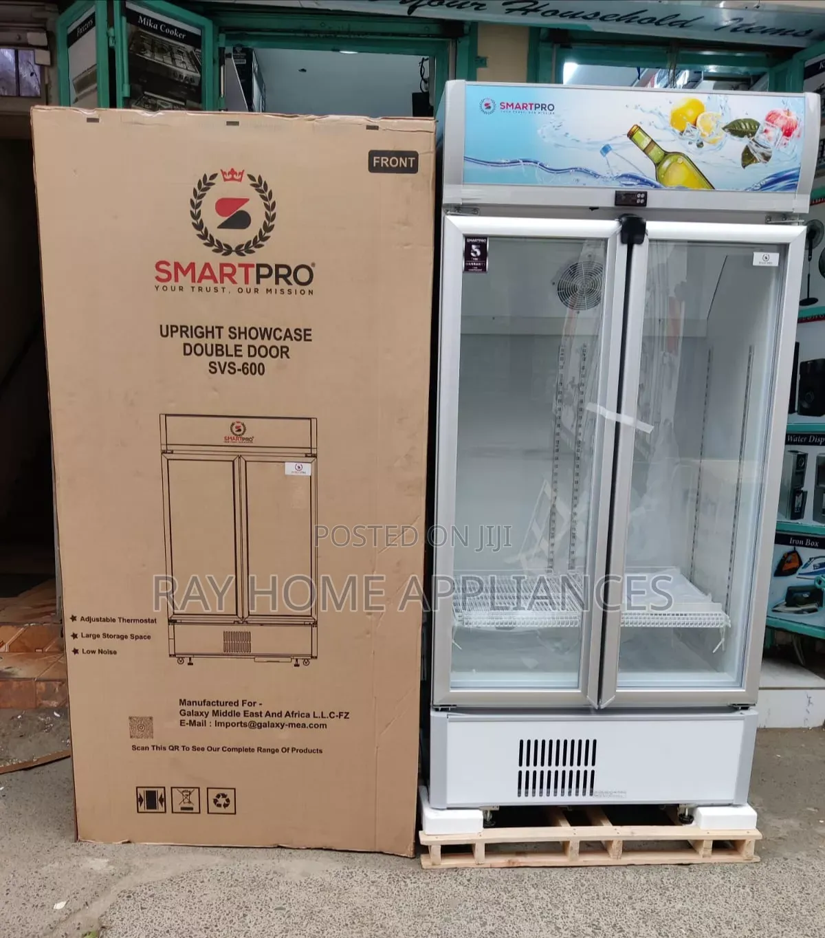 Smartpro Upright Showcase Side by Side Fridge SVS600 450Litres