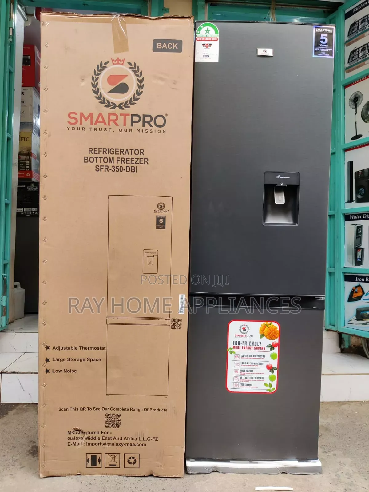 280litres Smartpro Fridge Defrost 350DBL Bottom Freezer With Dispenser