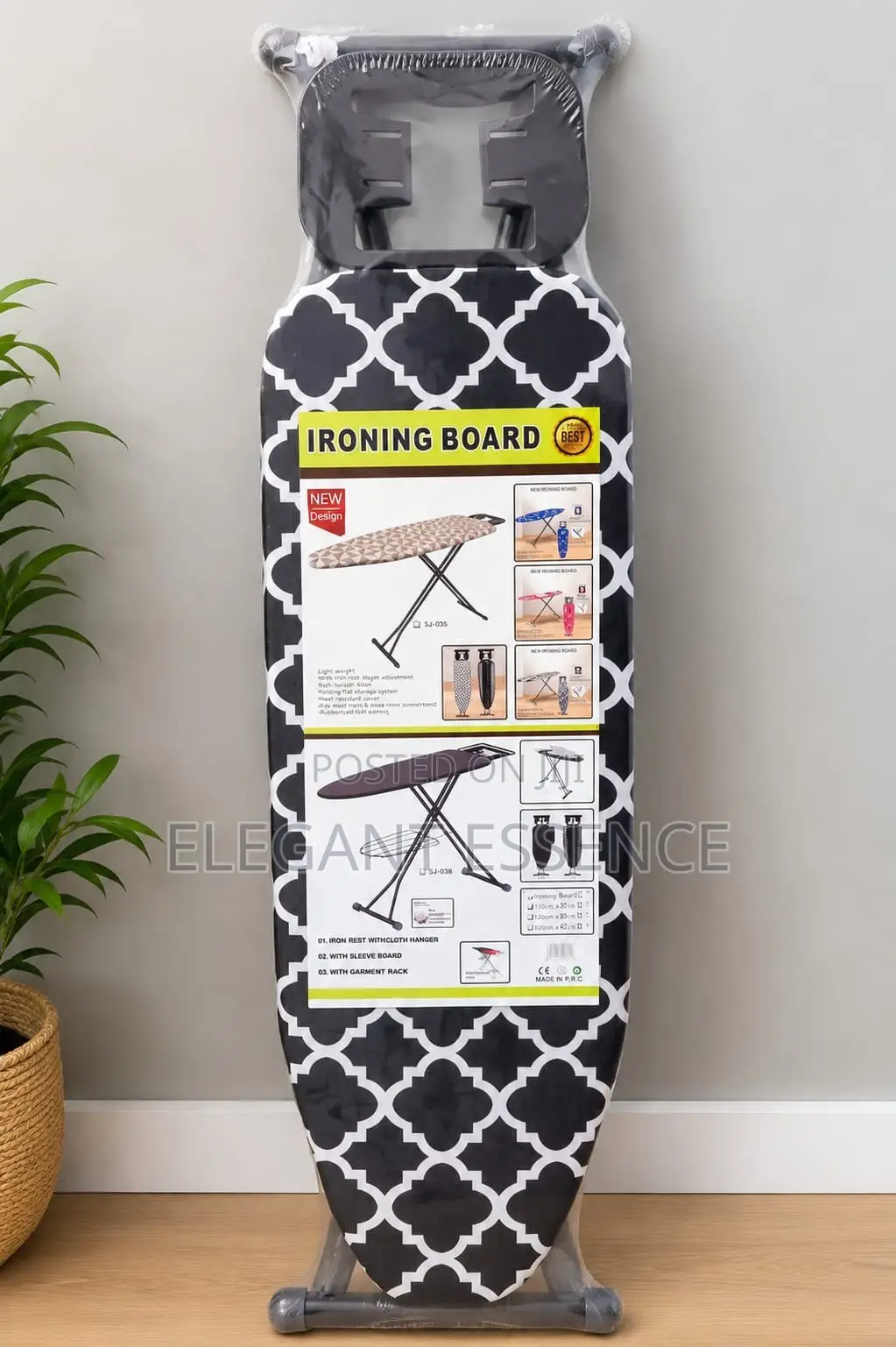 Metallic Ironing Board 110cm X 33cm X 74cm