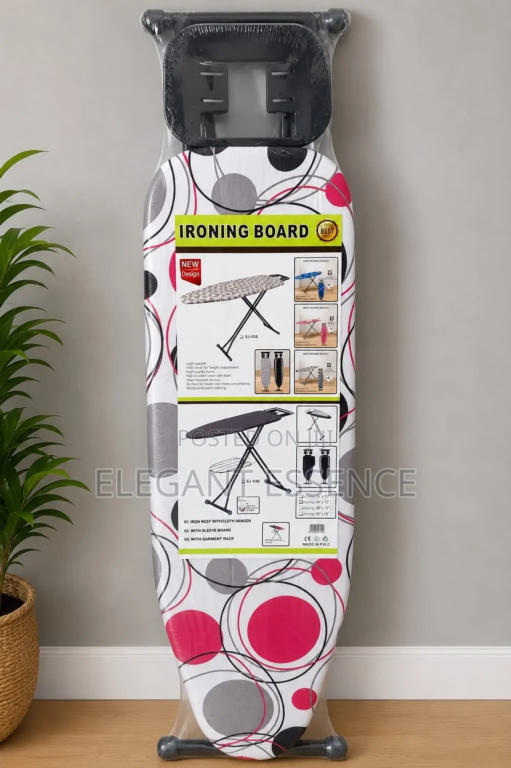 Metallic Ironing Board 110cm X 33cm X 74cm