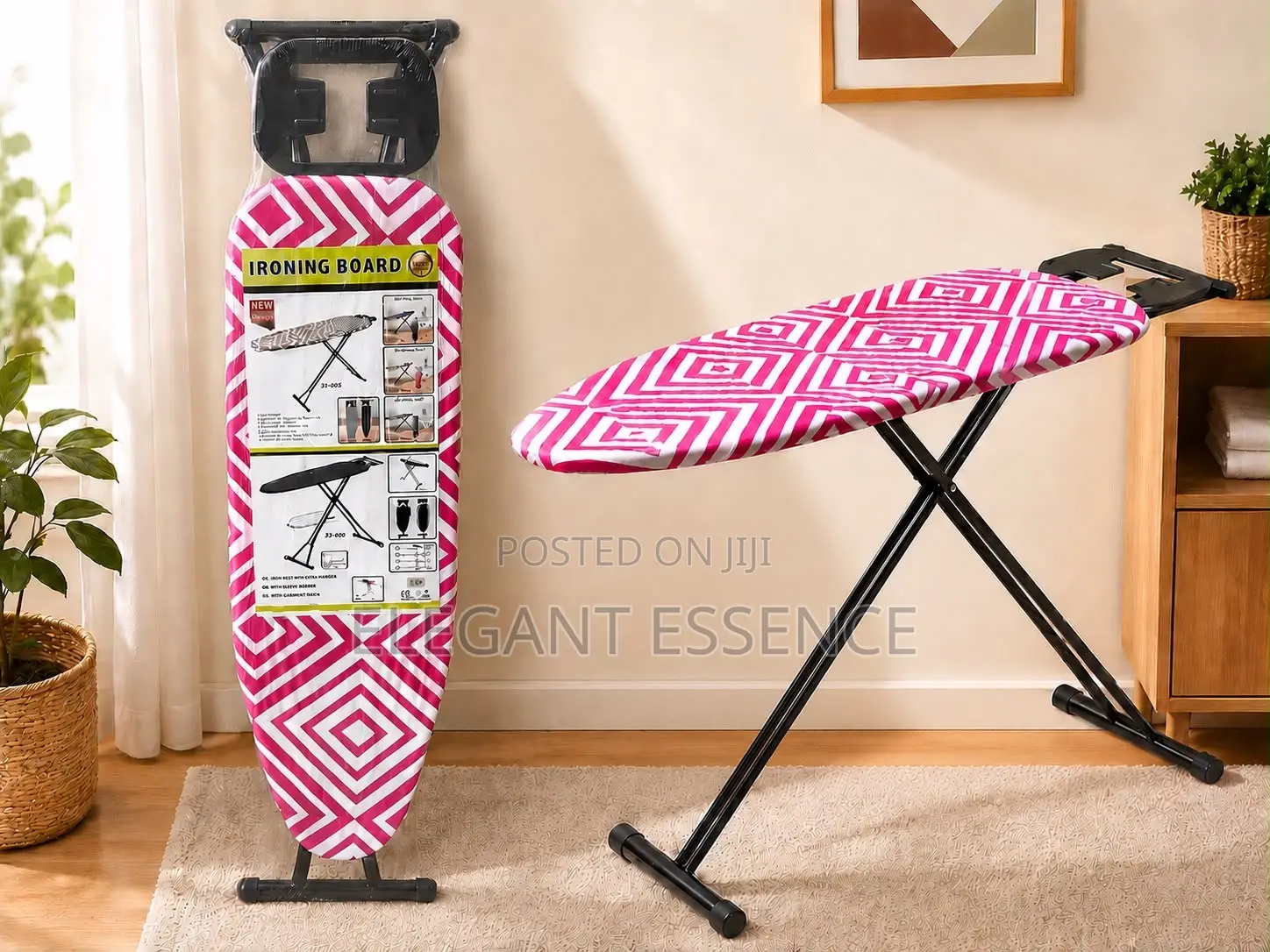 Metallic Ironing Board 110cm X 33cm X 74cm