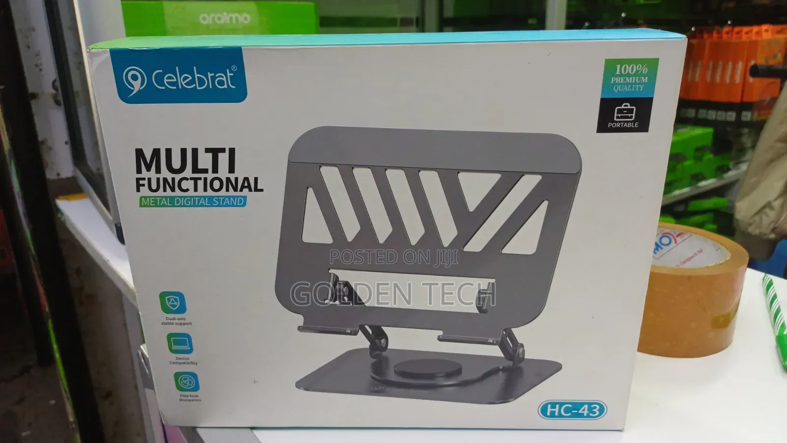 Adjustable Metal Phone & Tablet Stand – Multifunctional Desk Holder
