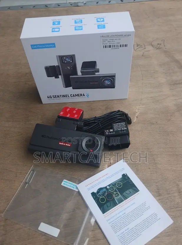 4G Dual Camera Dash Cam – Live GPS Tracking & Video Recording