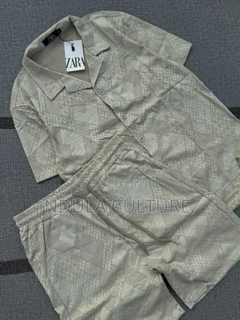 Men Vacation Two Piece Set Shirt and Short