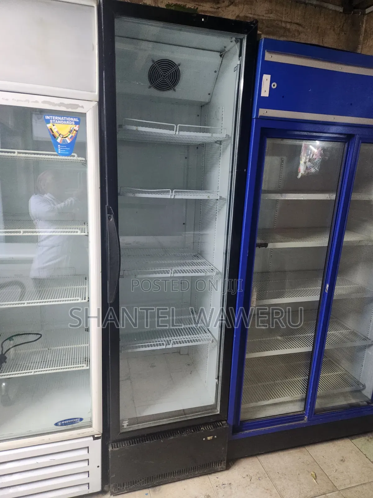 Black Unique Soda Fridge Display