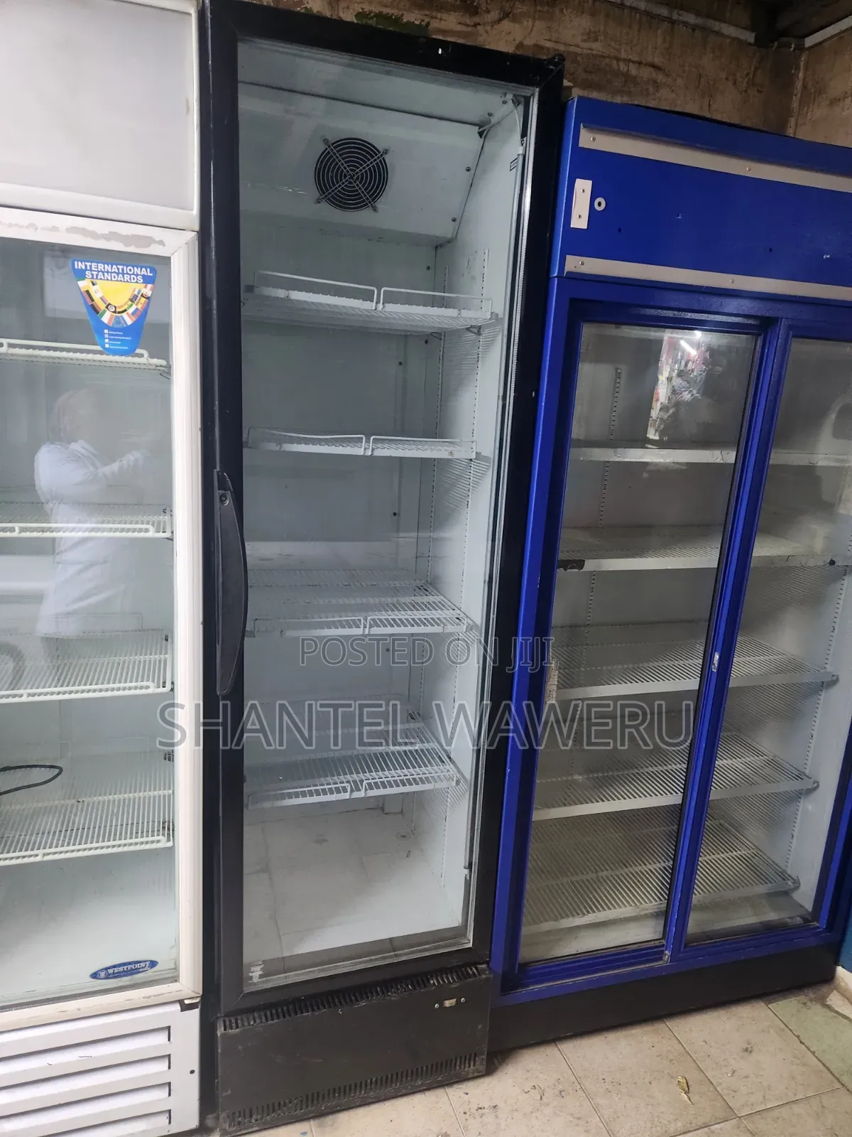 Black Unique Soda Fridge Display