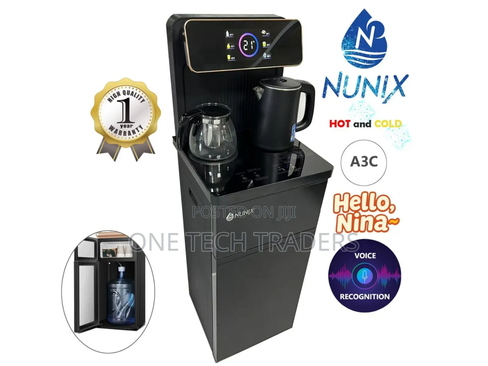 Nunix Dispenser A3C Bottom Load With Voice Recognition- Hello Nina