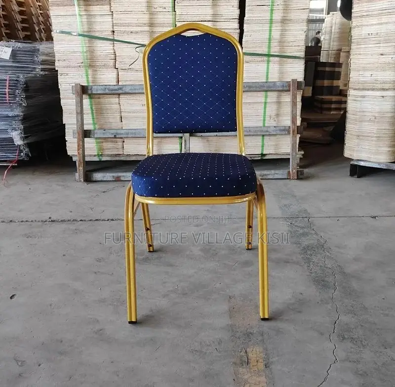 Office Furniture; Blue Banquet Conference Armless Chair