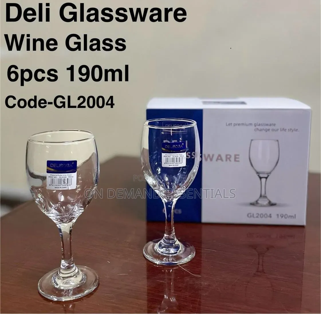 190ml Wine Glass Available 6pcs