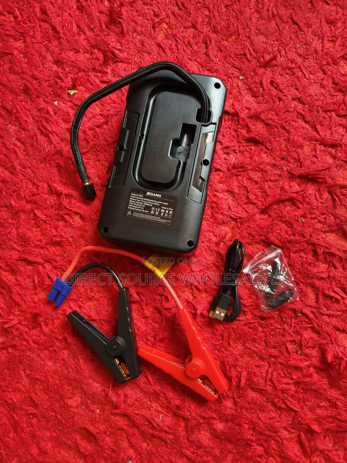 Portable Car Jump Starter With Compressor & LED Torch