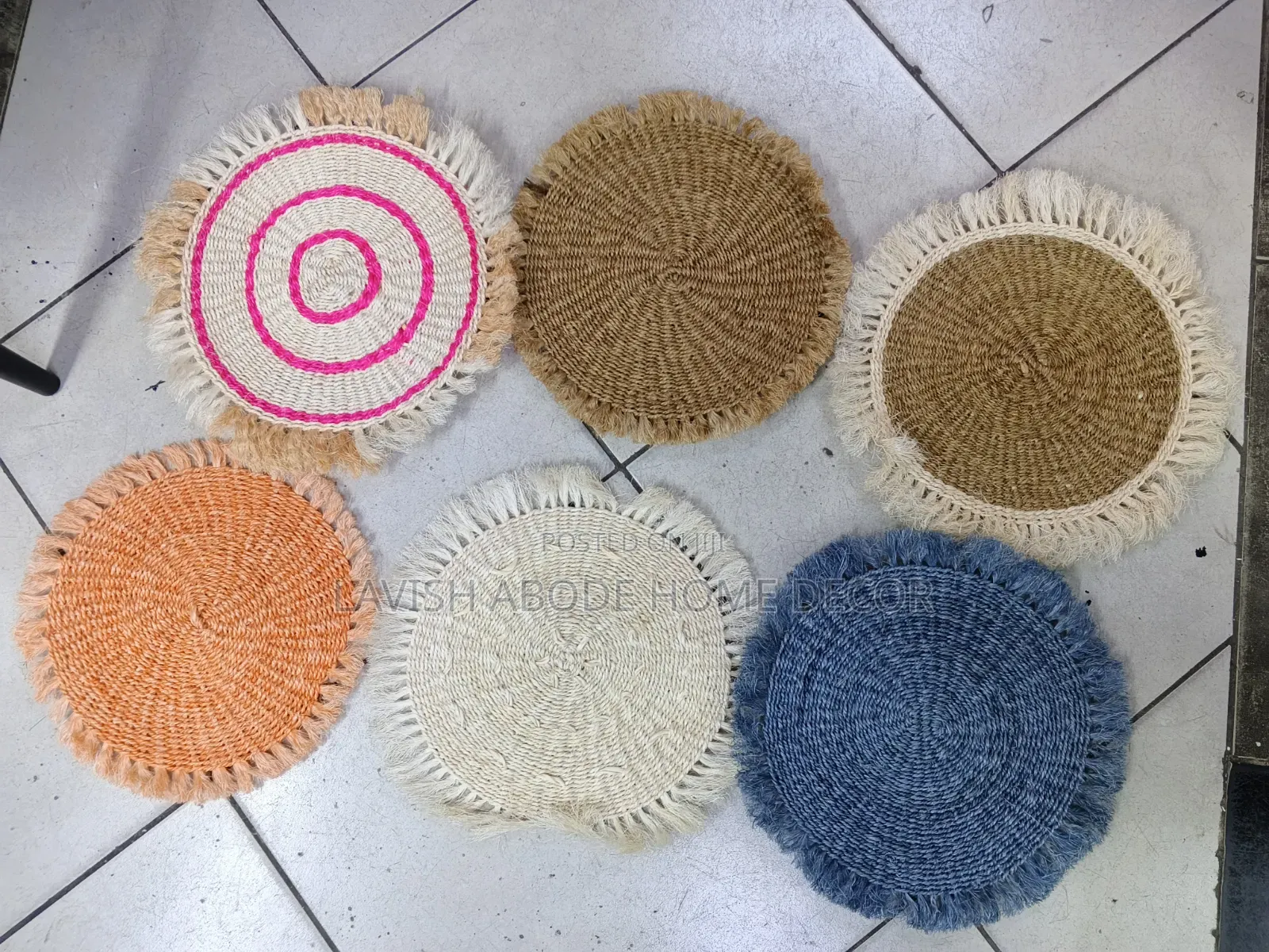 Decorative Woven Sisal Placement Mats – Natural Table Placemats