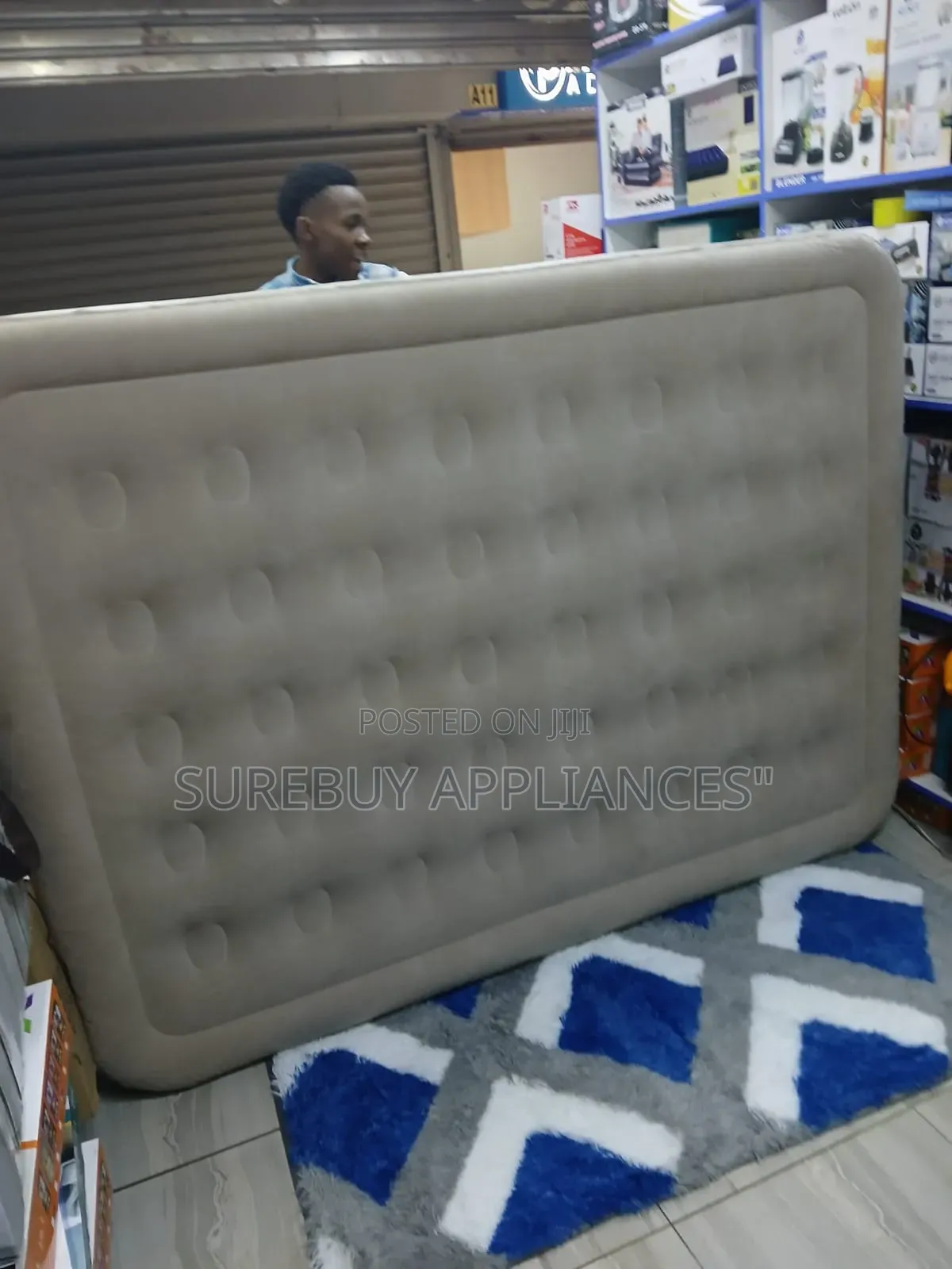 Queensize Airbed With Inbuilt Electric Pump 5 ×6