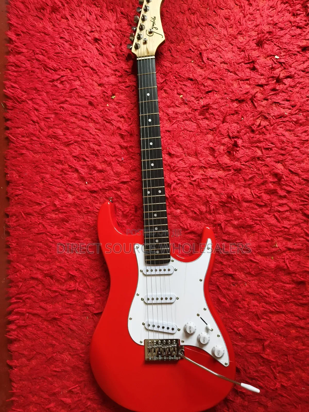 Stylish Electric Guitar – Black & Red Options